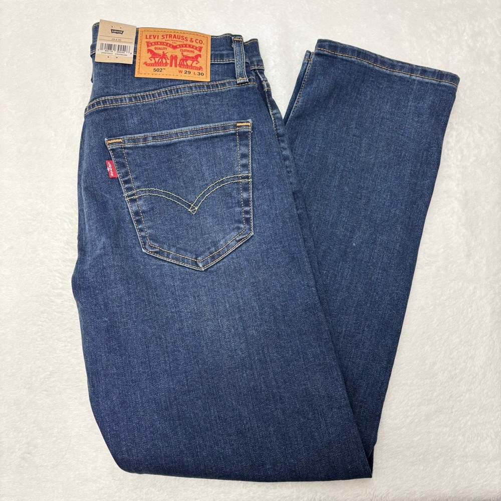 Levi's 502 TAPER Dark Blue Straight Men's Jeans size 29/30 NEW